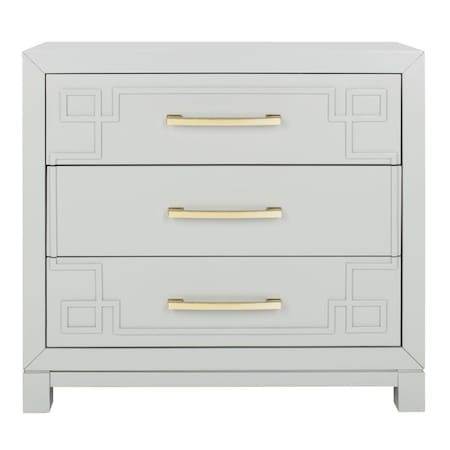 Safavieh Raina 3 Drawer Chest; Grey & Gold CHS6412D